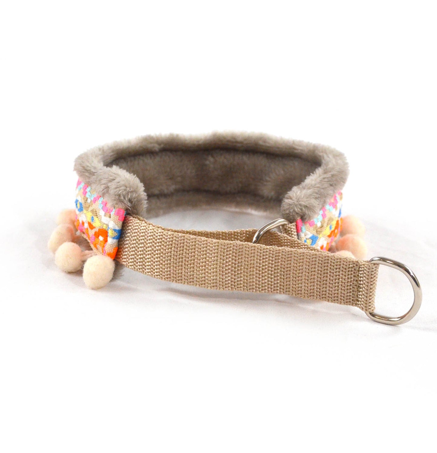 Mönstrat hundhalsband - halvstrypmodell