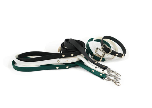 Handtillverkat halsband i Biothane ® - Svart