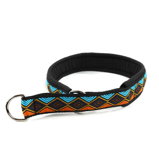 Mönstrat Hundhalsband - Halvstryp - Softshell