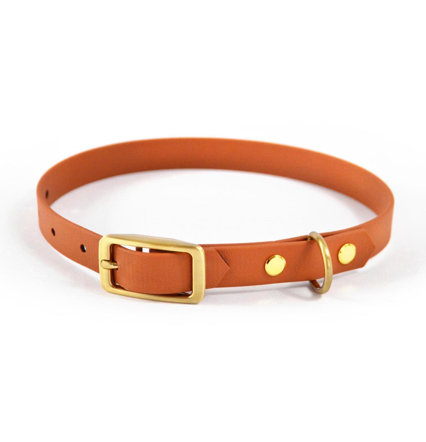 Handtillverkat halsband i Biothane ® - Brun