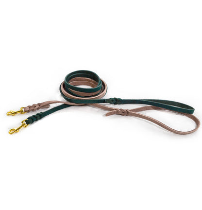 Läderkoppel - Hundkoppel i Pull-up Nubuckläder