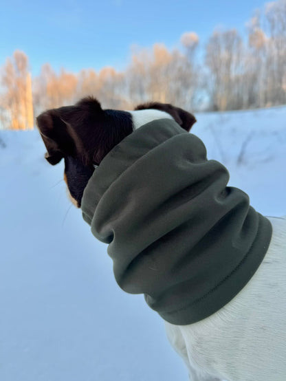 Skräddarsydd snood för hund – softshell & fleece