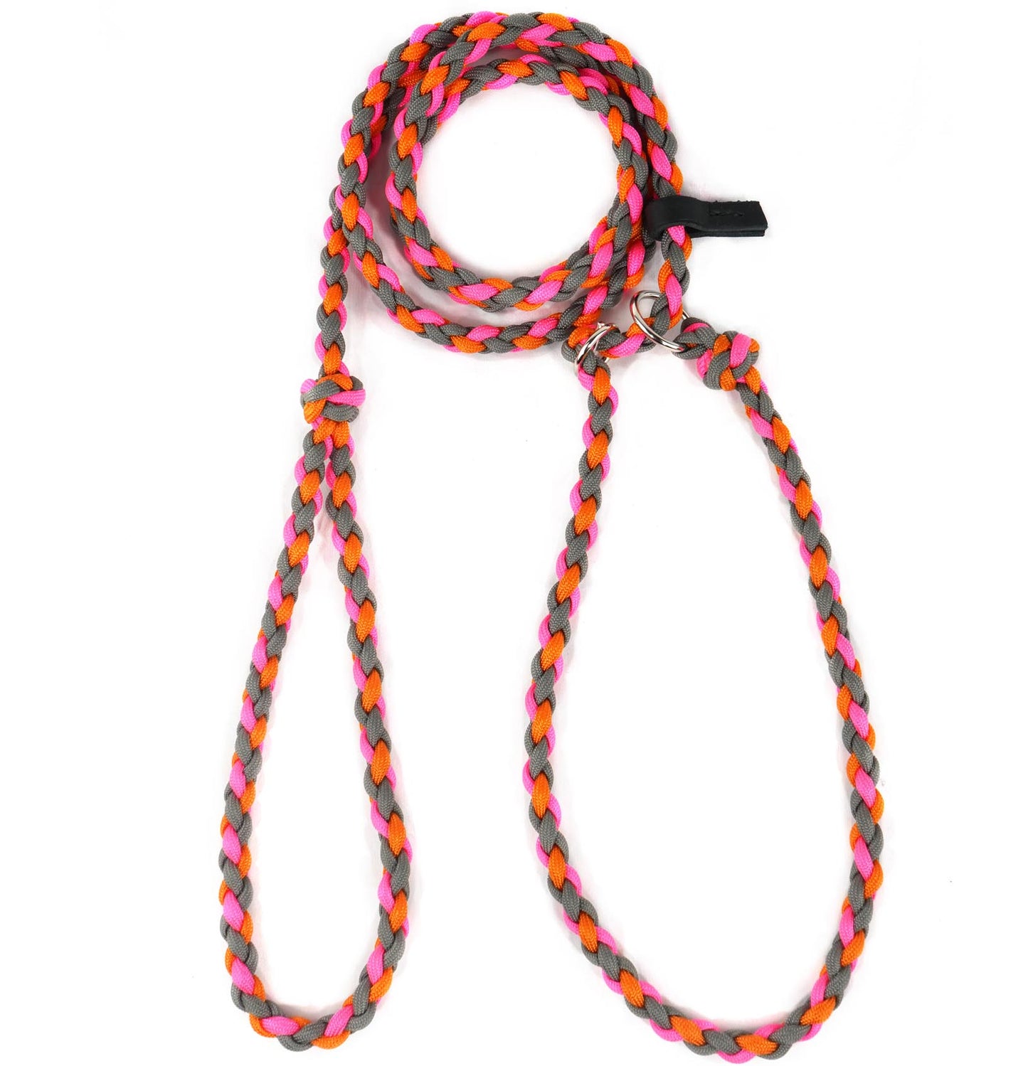 Flätat Retriverkoppel i Paracord 2m