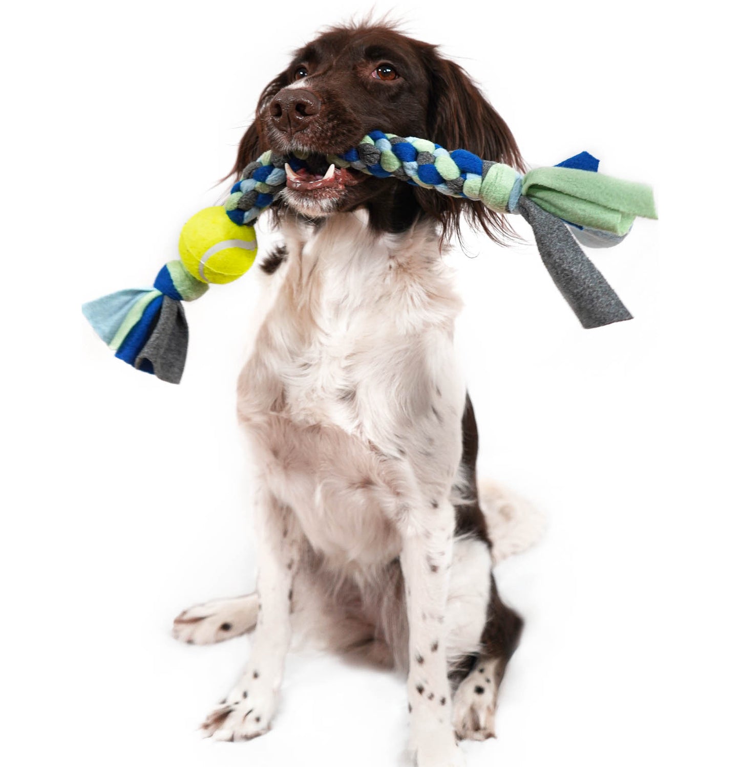 Knytleksak med tennisboll