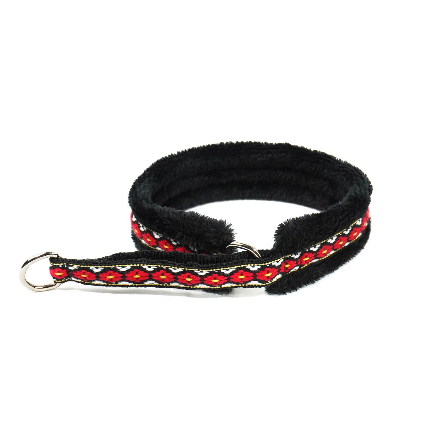 Mönstrat Hundhalsband - Halvstryp - Softshell eller Plyschfoder