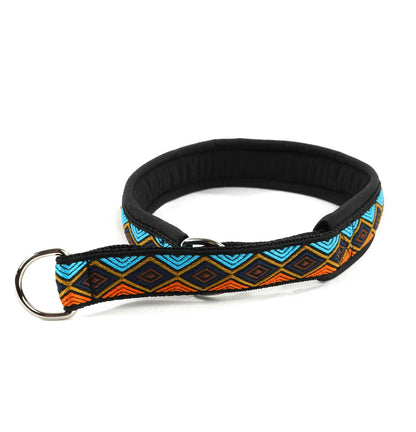 Mönstrat Hundhalsband - Halvstryp - Softshell